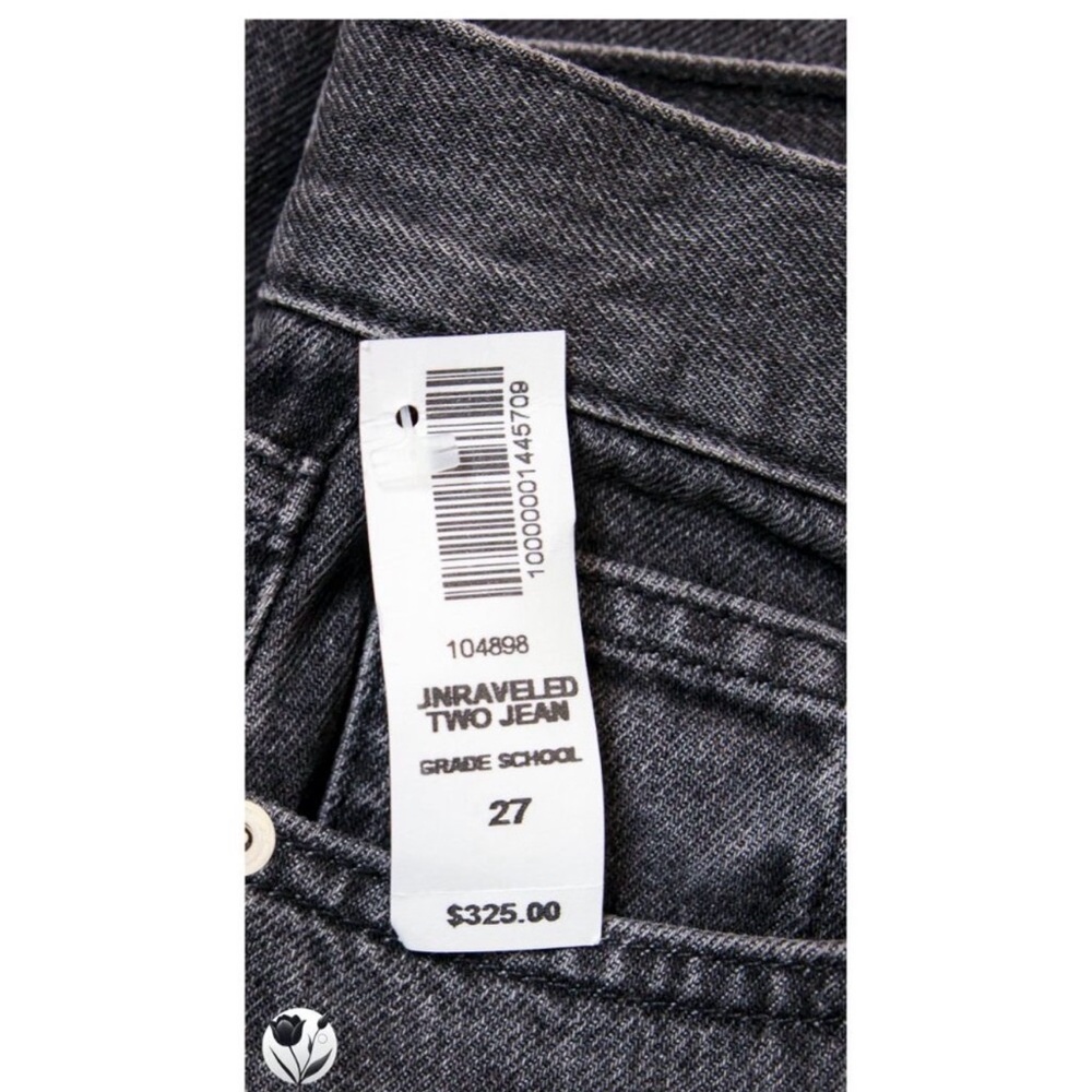 NWT EB Denim Black Two Jean Size 27 Inseam 33 High Rise Straight Made in USA - Picture 7 of 11